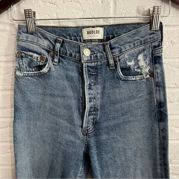 AGOLDE - Nico High Rise Slim Fit Jeans in Rooted Size 24 - Picture 3 of 8